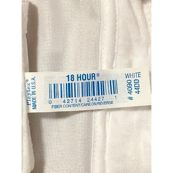 Vintage 44DD Playtex 18 Hour Bra White Wirefree Ultimate Lift Support 4090 - Picture 3 of 3